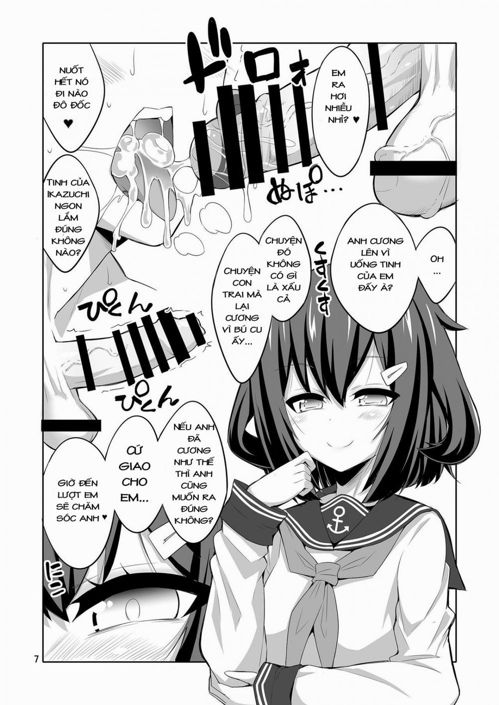 manhwax10.com - Truyện Manhwa Shireikan Futanari Ikazuchi-sama ni Okasarete minai? (Kantai Collection) Chương Oneshot Trang 7