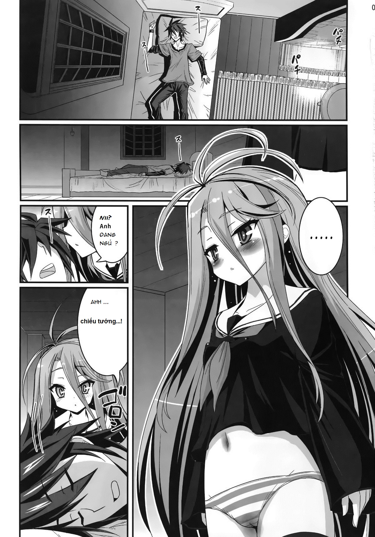 manhwax10.com - Truyện Manhwa Shiro-Chan Assaults The Sleeping (No Game No Life) Chương Oneshot Trang 2