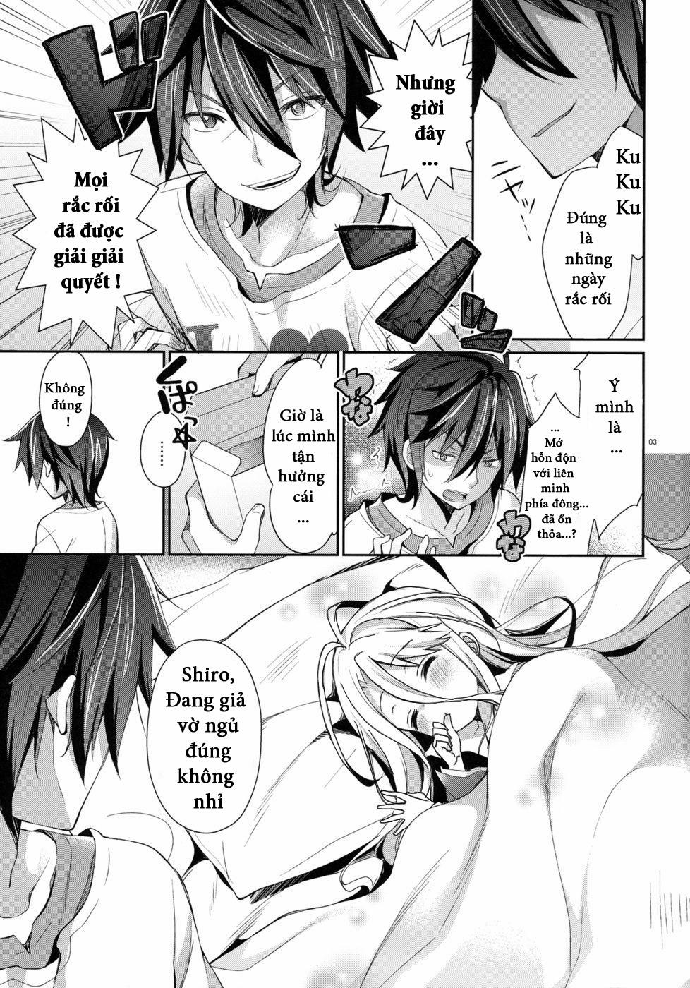 manhwax10.com - Truyện Manhwa "Shiro... Kyou Kara Kodomo Onaho Ni, Naru" (No Game No Life) Chương Oneshot Trang 2