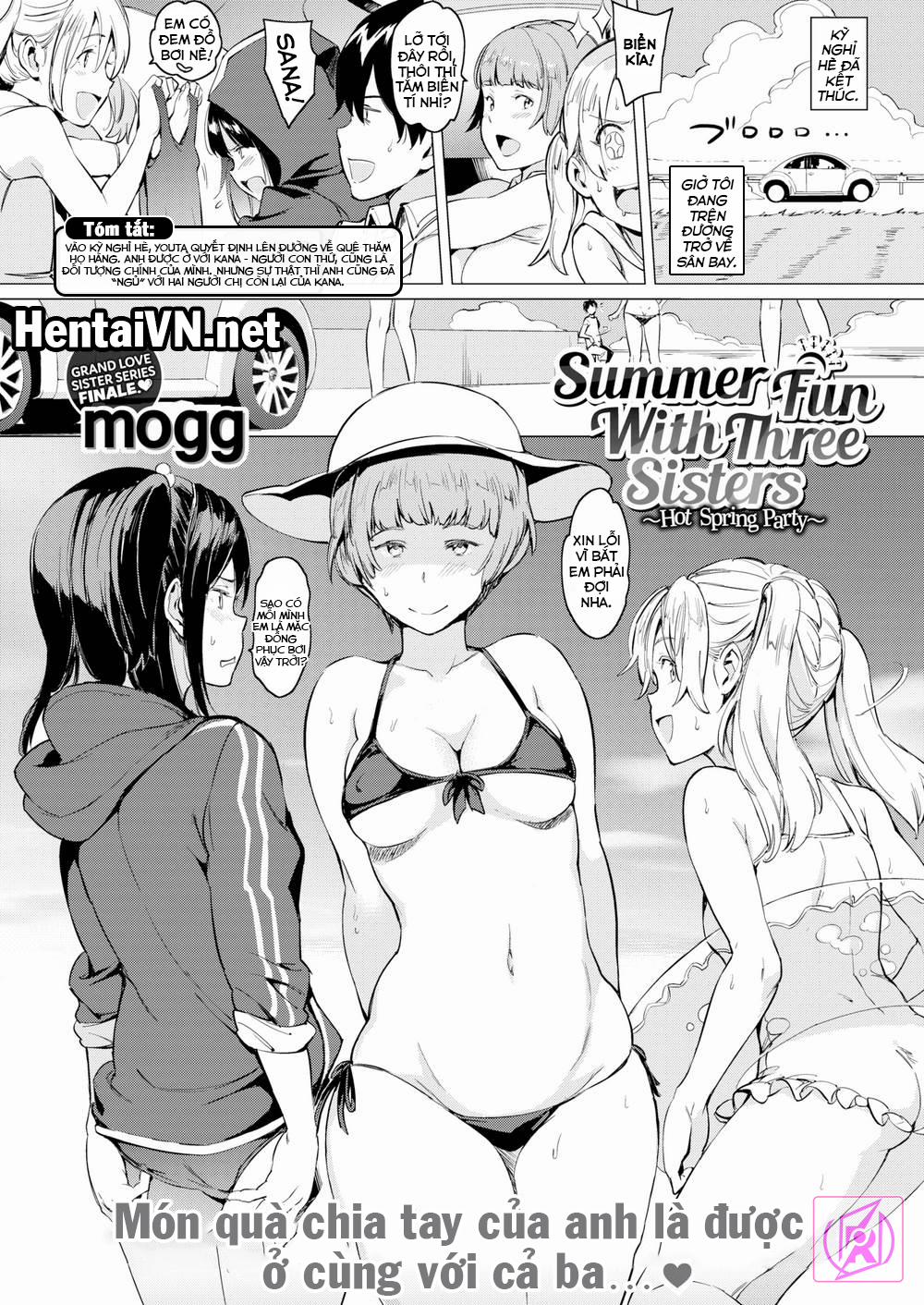 manhwax10.com - Truyện Manhwa Summer Fun with Three Sisters ~Hot Spring Party~ Chương Oneshot Trang 2