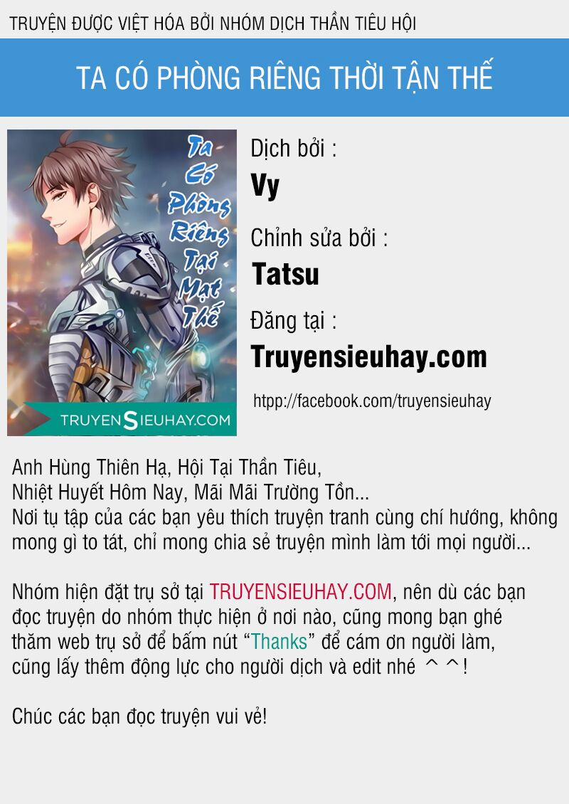 manhwax10.com - Truyện Manhwa Ta Có Phòng Riêng Thời Tận Thế Chương 1 2 Trang 1