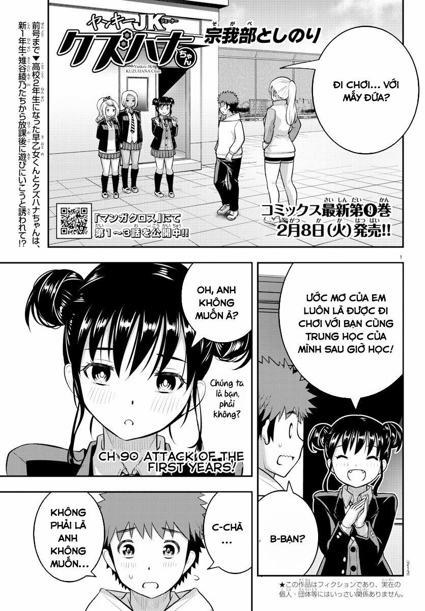 manhwax10.com - Truyện Manhwa Yankee High School Girl Kuzuhana-Chan Chương 90 Trang 1