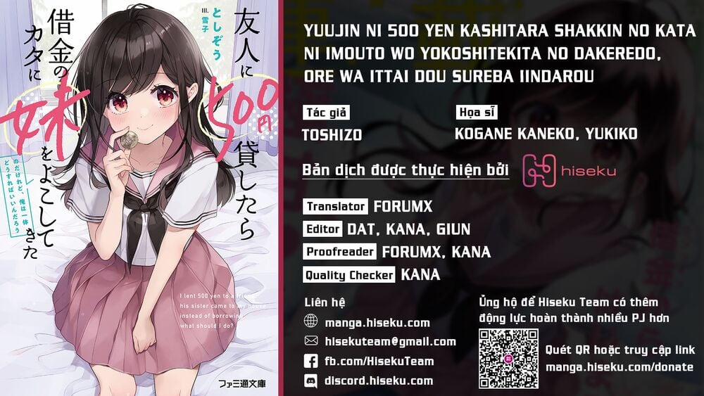 manhwax10.com - Truyện Manhwa Yuujin Ni 500 Yen Kashitara Shakkin No Kata Ni Imouto Wo Yokoshitekita No Dakeredo, Ore Wa Ittai Dou Chương 3 Trang 1